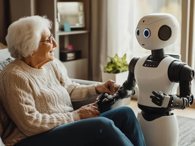 Personas mayores y la ia robots