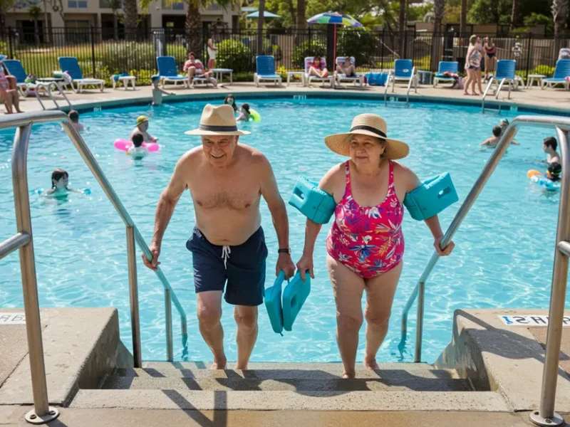 Seguridad en piscina para mayores